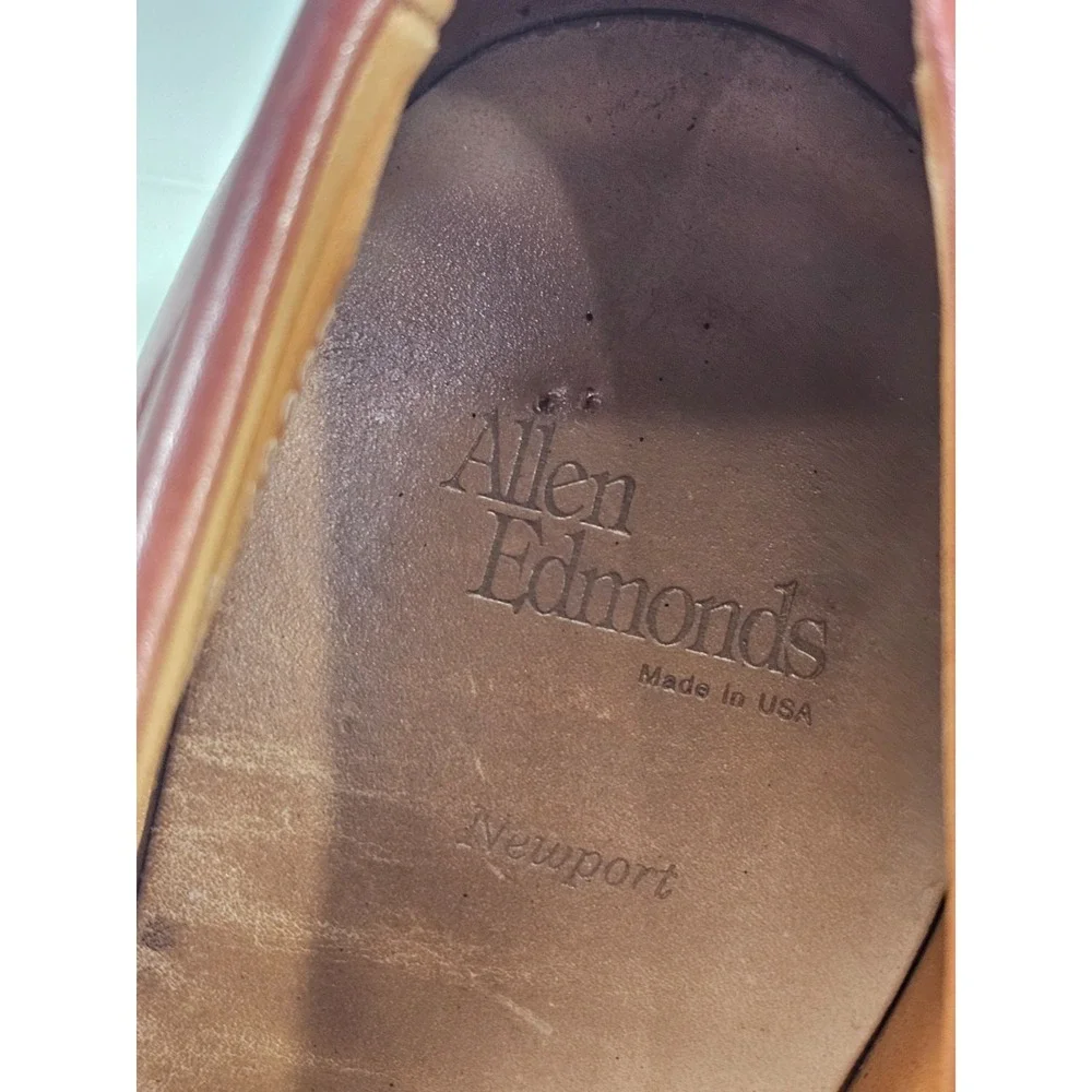 Allen Edmonds Newport Tassel Kiltie Loafers Moc Toe Leather Men's 12‎ Shoes EUC